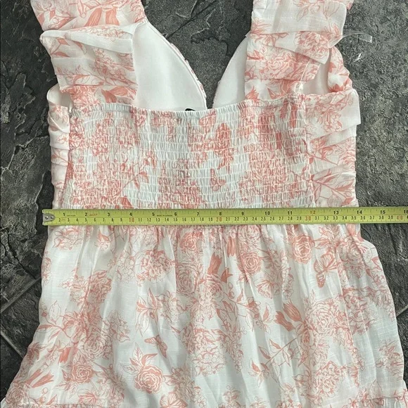 ⭐️NWT HUNTER & BROWN Toile Floral Maxi Dress Sweetheart Pleats Coquette Coastal - Picture 10 of 15